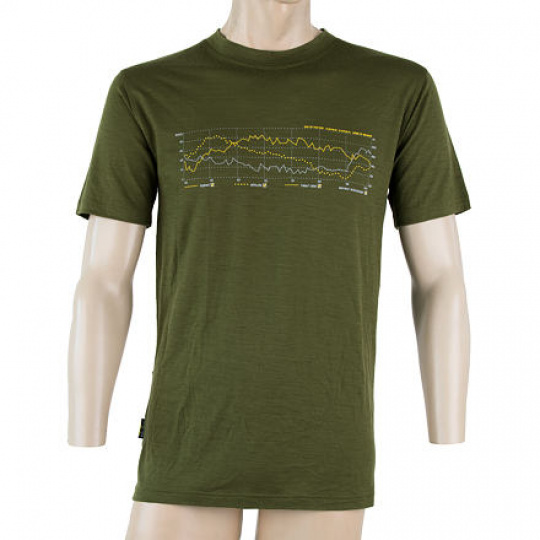 SENSOR MERINO ACTIVE PT TRACK men's shirt kr.sleeve safari green Size: