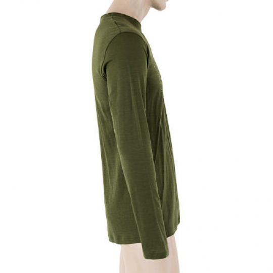 SENSOR MERINO ACTIVE PT TRACK men's shirt long.sleeve safari green Size: