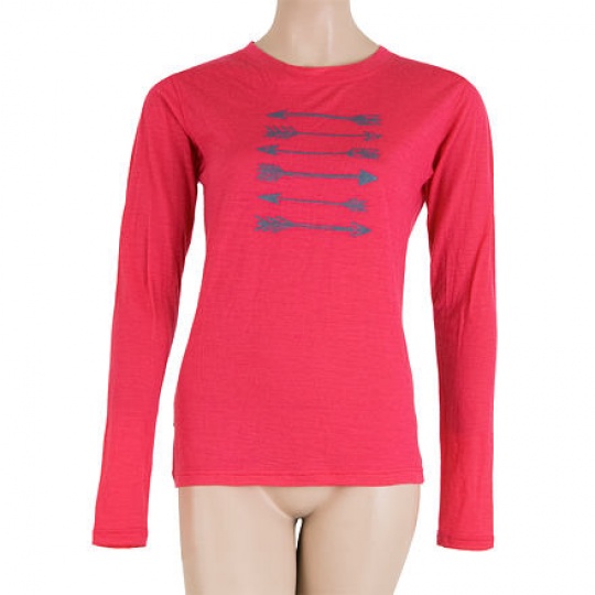 SENSOR MERINO ACTIVE PT ARROWS women's T-shirt long.magenta sleeve Size: