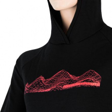 SENSOR MERINO UPPER MOUNTAINS women's hoodie kangaroo black Size: