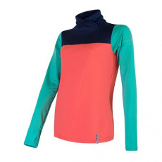 SENSOR COOLMAX THERMO ladies sweatshirt coral/sea green/deep blue Size: