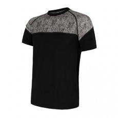 SENSOR MERINO IMPRESS men's shirt kr.sleeve black/skulls Size: