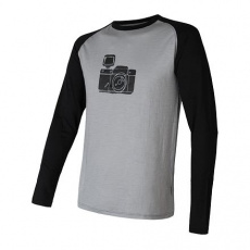 SENSOR MERINO ACTIVE PT CAMERA men's shirt long.sleeve grey/black Size: