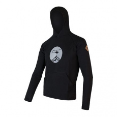 SENSOR MERINO UPPER HELI men's hoodie kangaroo black Size: