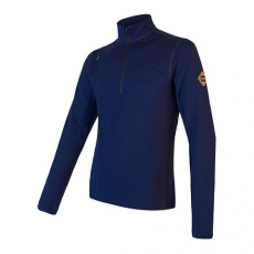 SENSOR MERINO UPPER men's sweatshirt short zip deep blue Size: