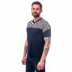 SENSOR HELIUM men's jersey free neck.sleeve deep blue/geometry Size: