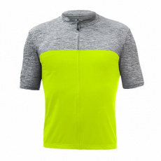 SENSOR CYKLO MOTION men's jersey kr.sleeve full zip neon yellow/gray Size: