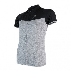 SENSOR CYKLO MOTION women's jersey kr.sleeve full zip grey/black Size: