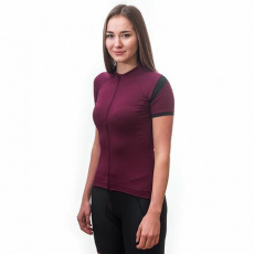 SENSOR CYKLO COOLMAX CLASSIC women's jersey kr.sleeve full zip lilla Size: