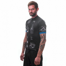 SENSOR CYKLO TOUR men's jersey kr.sleeve black tattoo Size: