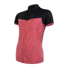 SENSOR CYKLO MOTION women's jersey kr.sleeve full zip pink/black Size: