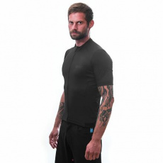 SENSOR COOLMAX RACE men's jersey kr.sleeve full zip true black Size: