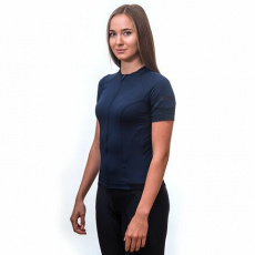 SENSOR COOLMAX RACE women's full-zip jersey kr.sleeve deep blue Size: