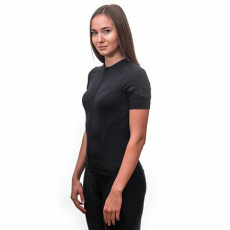 SENSOR COOLMAX RACE women's full-zip jersey kr.sleeve true black Size:
