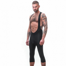 SENSOR CYKLO RACE men's 3/4 trousers with braces true black Size: