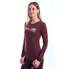 SENSOR MERINO AIR PT HILLS women's T-shirt long.sleeve port red Size:
