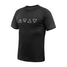 SENSOR MERINO BLEND ELEMENTS men's shirt kr.sleeve black Size: