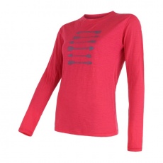 SENSOR MERINO ACTIVE PT ARROWS women's T-shirt long.magenta sleeve Size: