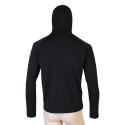 SENSOR MERINO UPPER HELI men's hoodie kangaroo black Size: