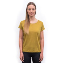 SENSOR MERINO AIR traveller women's t-shirt kr.sleeve mustard Size: