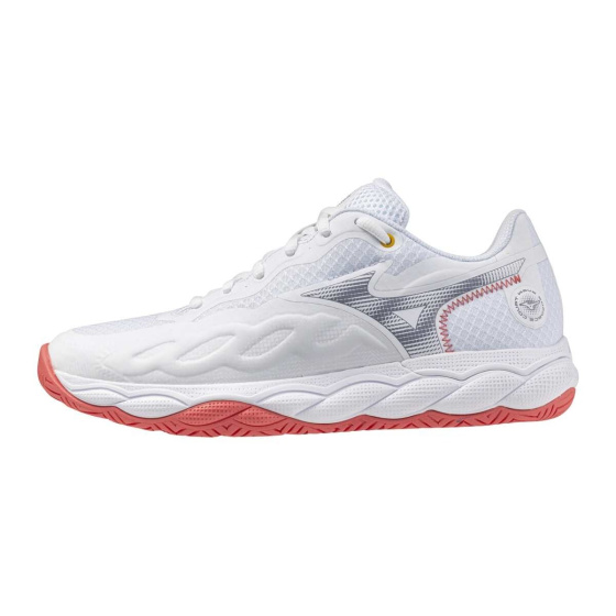 MIZUNO WAVE ENFORCE COURT AC(W) / White/Blue Granite/Calypso Coral