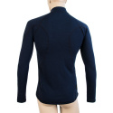 SENSOR MERINO DF men's shirt long.sleeve zipper deep blue Size: