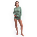 SENSOR MERINO DF women's long-sleeve shirtsleeve basil green size