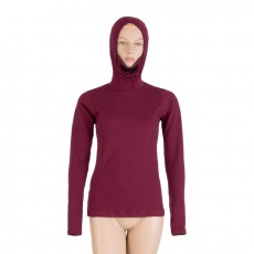 SENSOR MERINO DF women's shirt long.lilla hooded sleeve Size: