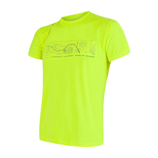 SENSOR COOLMAX FRESH PT GPS men's shirt kr.sleeve reflex yellow Size: