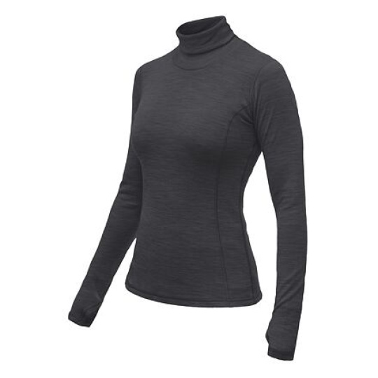 SENSOR MERINO BOLD women's shirt long.sleeve roll neck anthracite gray Size: