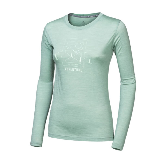 SENSOR MERINO AIR SAY YES women's long-sleeve shirt.sleeve basil green size