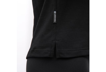 SENSOR MERINO BLEND STONE women's T-shirt kr.sleeve black Size: