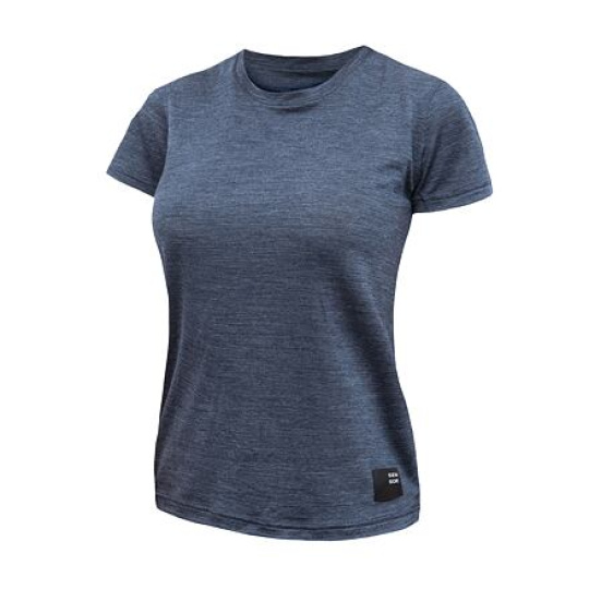 SENSOR MERINO LITE women's T-shirt kr.sleeve mottled blue Size: S