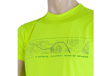 SENSOR COOLMAX FRESH PT GPS men's shirt kr.sleeve reflex yellow Size: