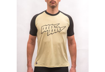 FT MEN'S HORIZON SHORT SLEEVE TEE SAND/BLACK Size: