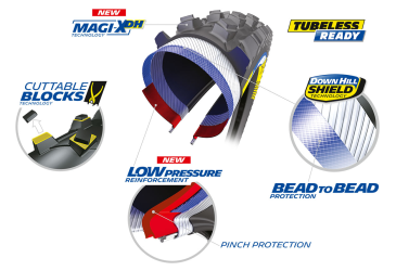 MICHELIN TYRE DH MUD 27,5X2.40 RACING LINE WIRE MAGI-X DH TLR (570539)