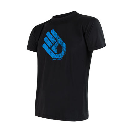 SENSOR COOLMAX TECH HAND men's shirt kr.sleeve black Size: