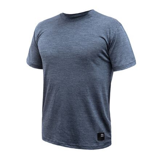 SENSOR MERINO LITE men's T-shirt kr.sleeve mottled blue Size: S