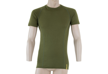 SENSOR MERINO ACTIVE men's shirt kr.sleeve safari green Size:
