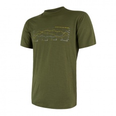 SENSOR MERINO ACTIVE PT TRACK men's shirt kr.sleeve safari green Size: