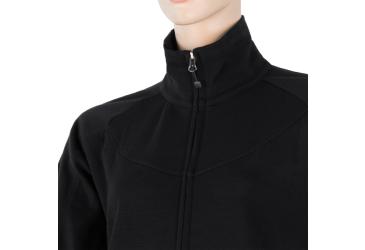 SENSOR MERINO UPPER women's sweatshirt full zip black Size: