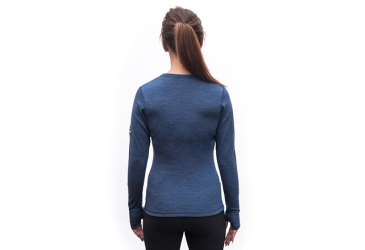 SENSOR MERINO BOLD women's long-sleeve shirtcool blue sleeve size
