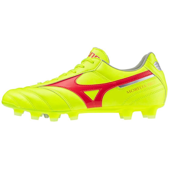 MIZUNO MORELIA II PRO MD / Safety Yellow/Fiery Coral 2/Galaxy Silver /