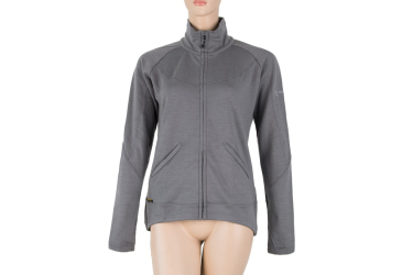 SENSOR MERINO UPPER women's sweatshirt full zip grey Size: