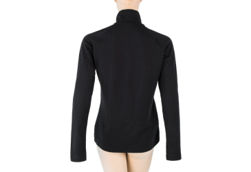 SENSOR MERINO UPPER women's sweatshirt full zip black Size: