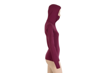SENSOR MERINO DF women's shirt long.lilla hooded sleeve Size: