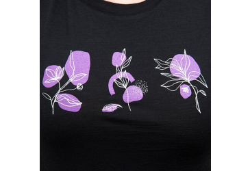 SENSOR MERINO AIR BLOOM women's T-shirt kr.sleeve black Size: