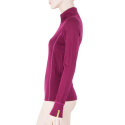 SENSOR MERINO ACTIVE women's T-shirt long.sleeve stand-up zipper lilla Size: