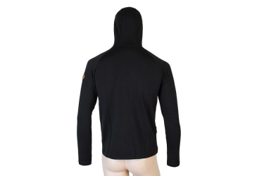 SENSOR MERINO UPPER HELI men's hoodie kangaroo black Size: