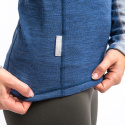 SENSOR MERINO BOLD women's long-sleeve shirtsleeve zip cool blue/cool gray size